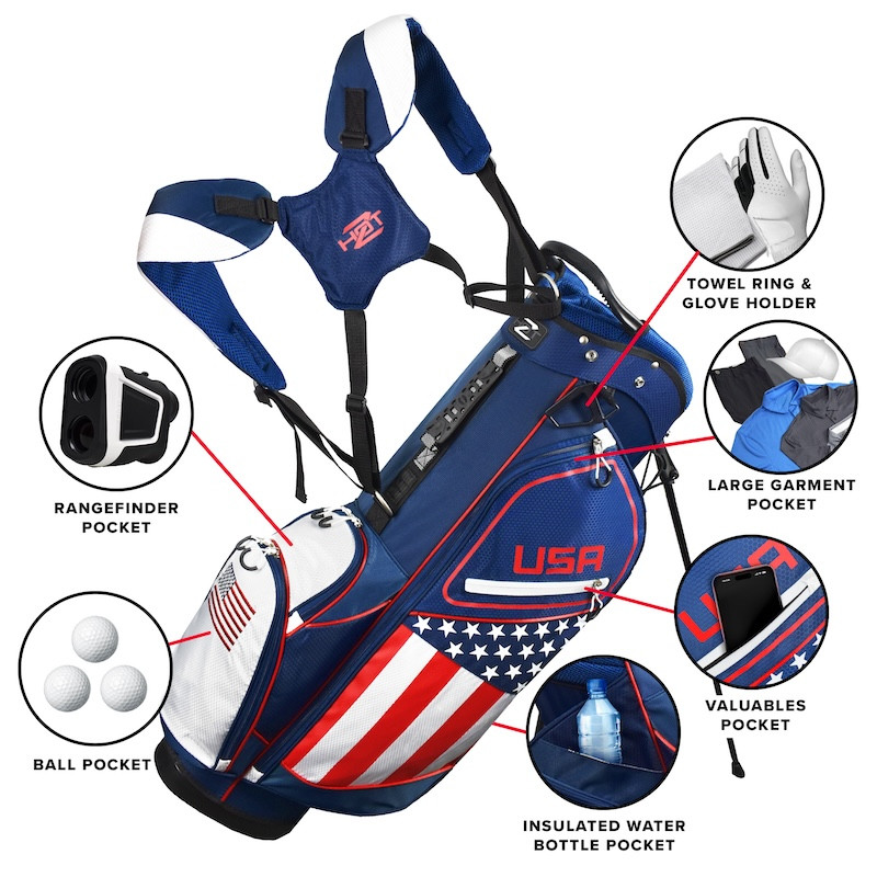 Hot-Z Golf Previous Season USA Flag Stand Bag | RockBottomGolf.com