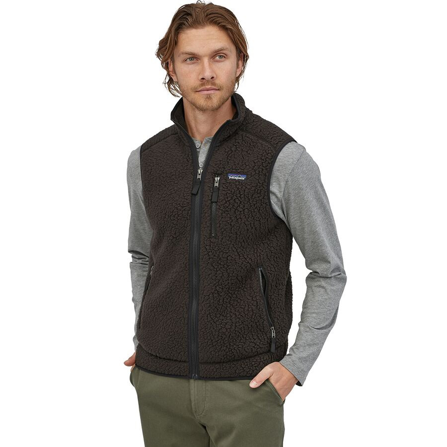 M's Retro Pile Vest - Black Mingo