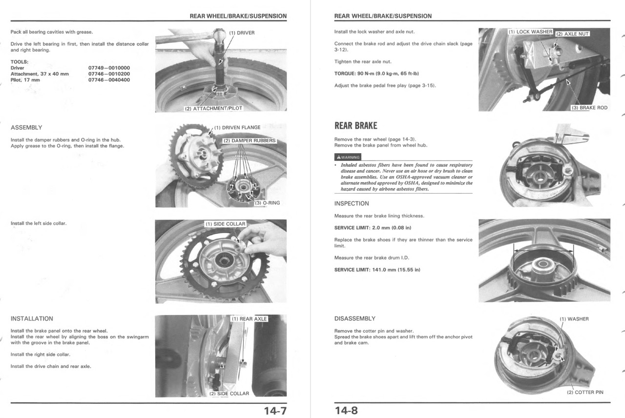 HONDA VTR250 サービスマニュアル Honda VTR250 Service Manual | PDF