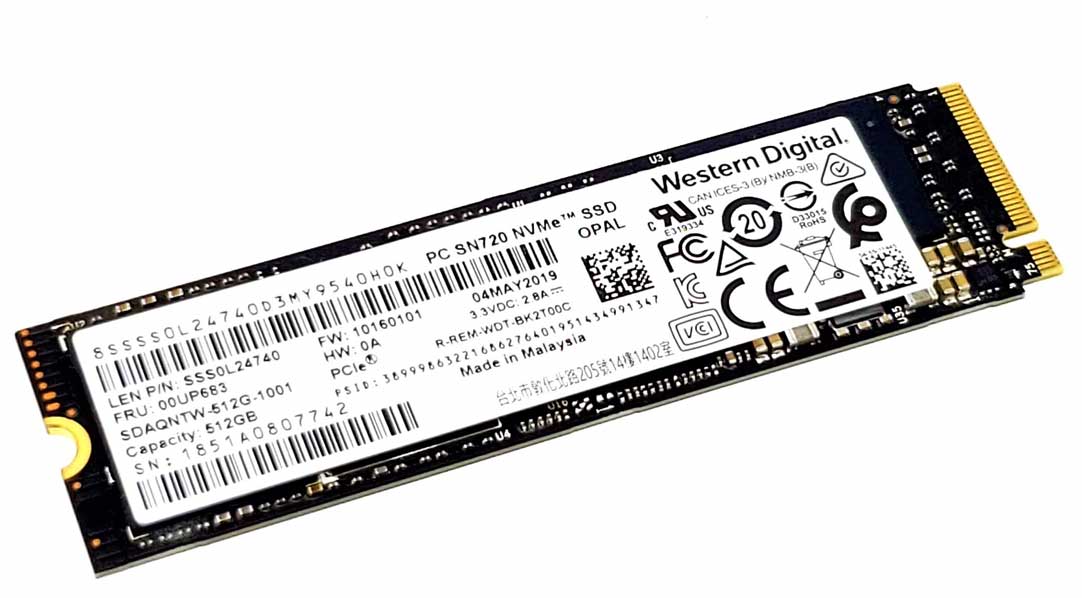 Lenovo 00JT051 - Lenovo SSD M.2 2280 PCIe NVMe FRU SSD 512GB Toshiba