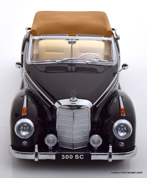 KK Scale 1:18 1957 Mercedes Benz 300 SC Cabriolet, Black