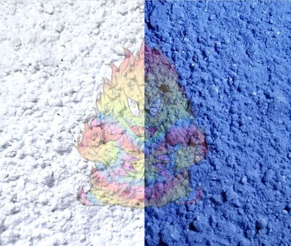 SolarColorDust® - White to Blue - Sunlight Sensitive