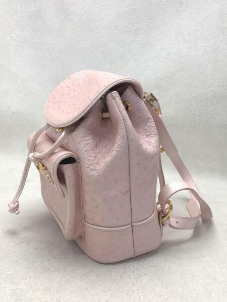 新品 GIANNI VERSACE ピンク オーストリッチ リュック 新品 GIANNI
