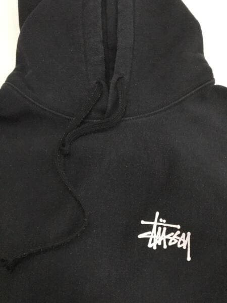 STUSSY(ステューシー) / ロゴプリント/パーカー/M/コットン/BLK/無地