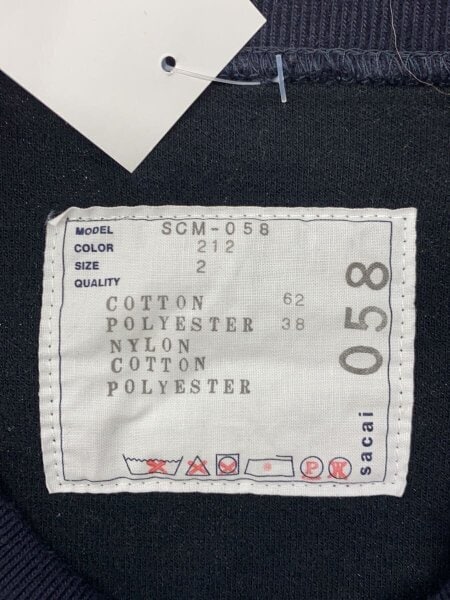 sacai(サカイ) / スウェット/2/NVY/ネイビー/無地/scm-058/サカイ