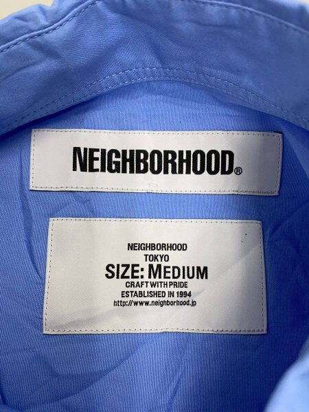 NEIGHBORHOOD(ネイバーフッド) / 7分袖シャツ/M/コットン/BLU/201SPNH