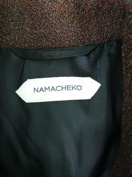 NAMACHEKO(ナマチェコ) / コート/M/ウール/BRW/WALFANG PIN TUCK COAT