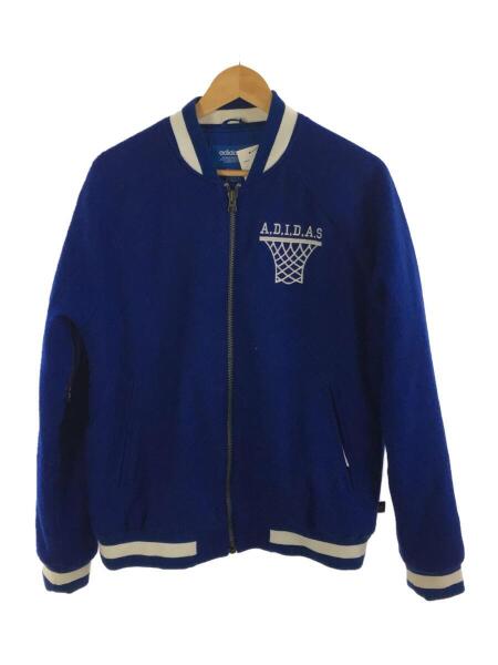adidas スタジャン ブルーadidas スタジャン A刺繍 黒/白 刺繍デザイン