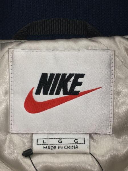 NIKE(ナイキ) / スタジャン/L/ウール/NVY/銀タグ/90s/レザー部分ヨゴレ