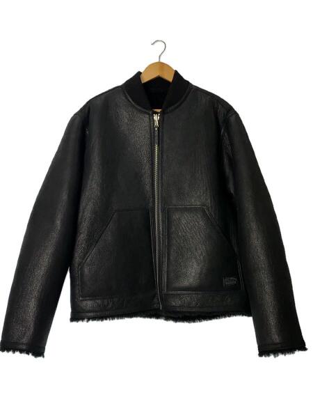 STUSSY(ステューシー) / レザージャケット・ブルゾン/M/羊革/BLK/無地