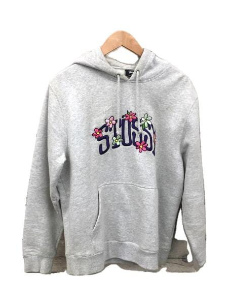 STUSSY(ステューシー) / パーカー/S/コットン/GRY/花柄/刺繍
