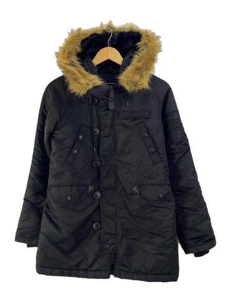 23区 ブラックファー付きネイビーモッズコート 50サイズ 23区 ブラック