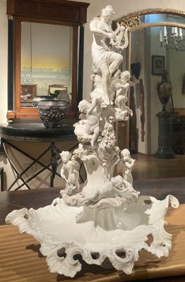18th Century Italian Capodimonte White Glazez Porcelain Figural