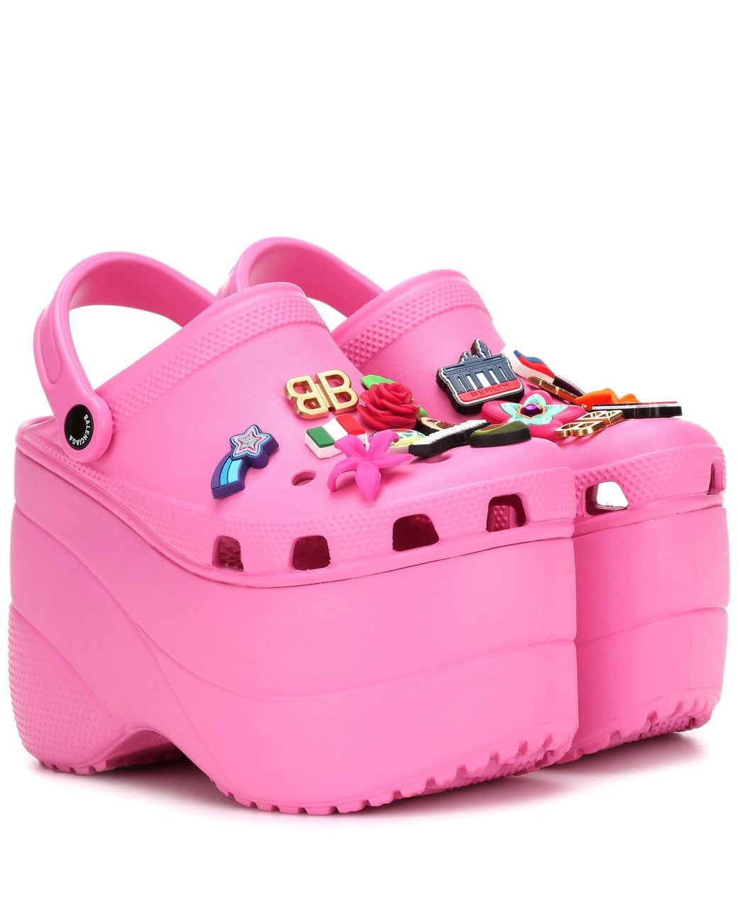 Balenciaga Verzierte Crocs mit Plateausohle in Pink | Lyst DE