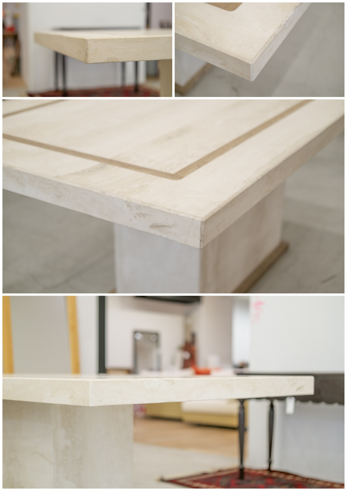 IDC大塚家具｜ダイニングテーブル「IM5450」天然石 トラバーチン