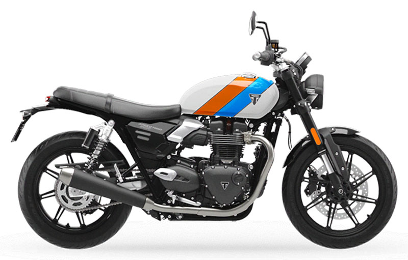 New 2026 Triumph Speed Twin 900 Pure White / Maui Blue / Tangerine
