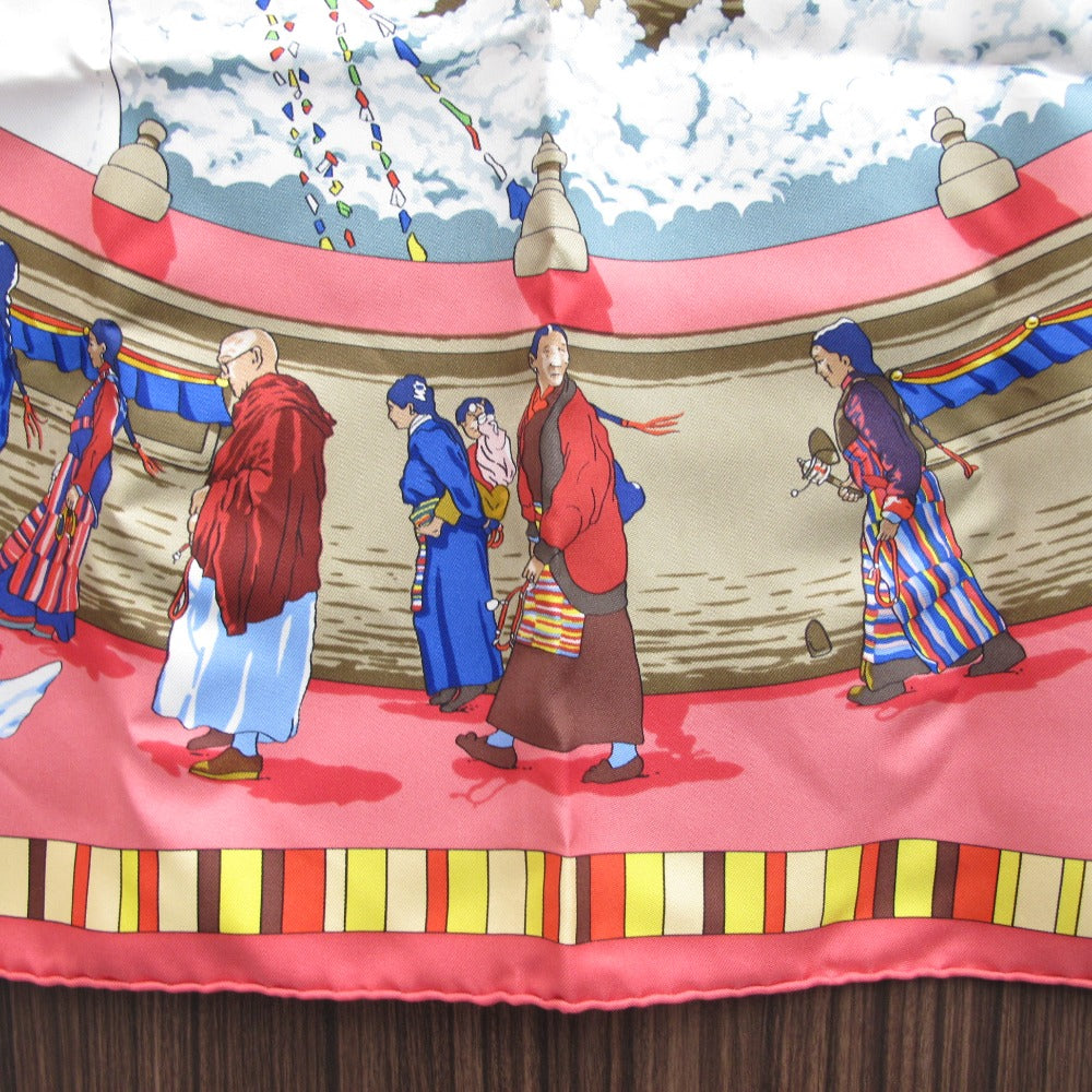 HERMES エルメス カレ90 PRIERES AU VENT 風の中の祈り シルクスカーフ