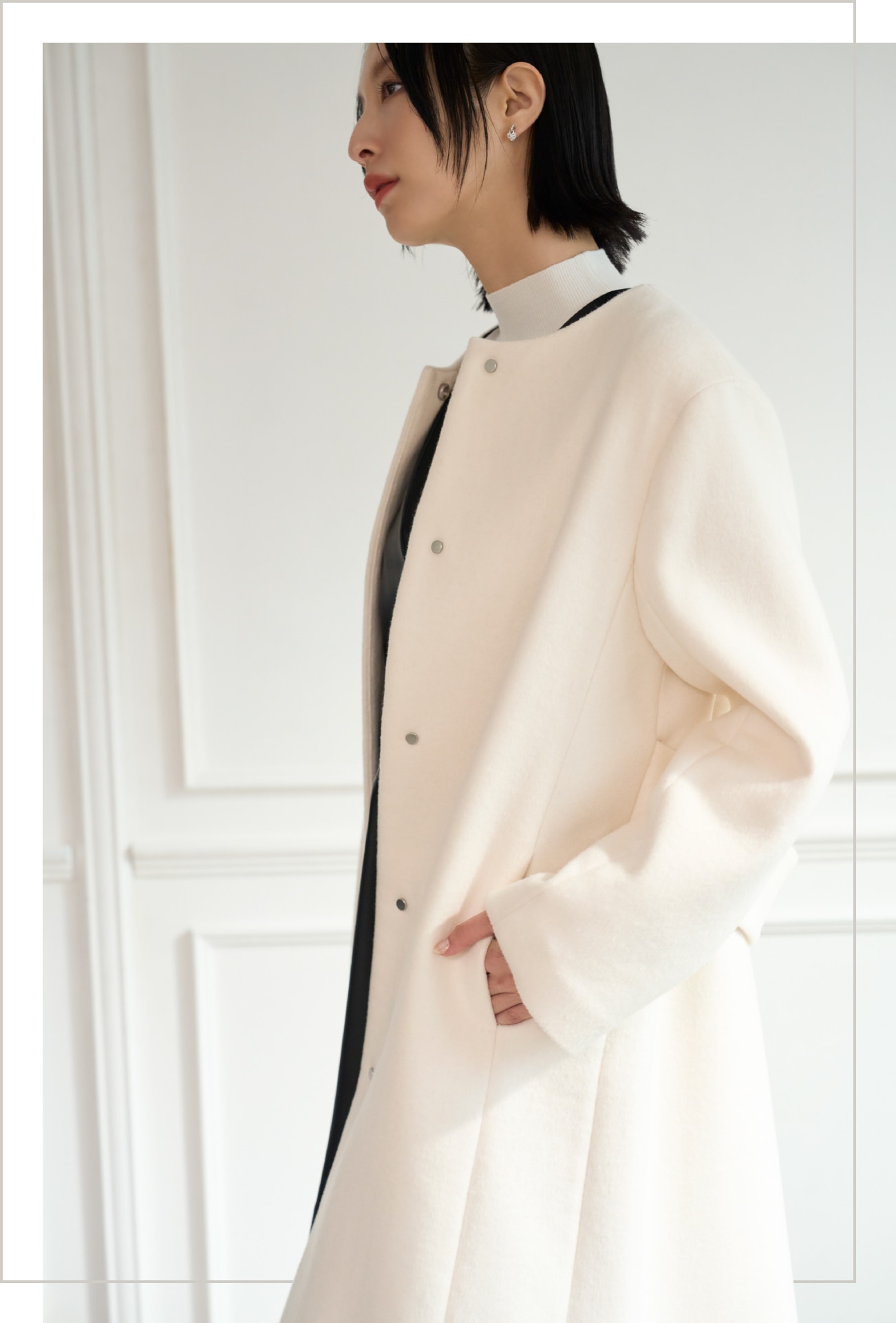 CELFORD CASHMERE-BLEND LONG COAT | セルフォード | CELFORD Official