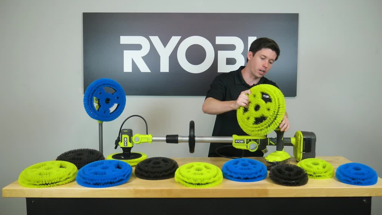 RYOBI 11 in. VORTEX Medium Bristle Brush A95MRB11 - The Home Depot