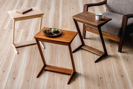 サイドテーブル ブラックチェリー材 飛騨の家具 イバタインテリア ST