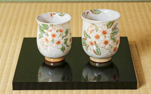 陶あん】京焼・清水焼 夫婦ふくりん茶碗・ふくりん湯呑セット | 京都府