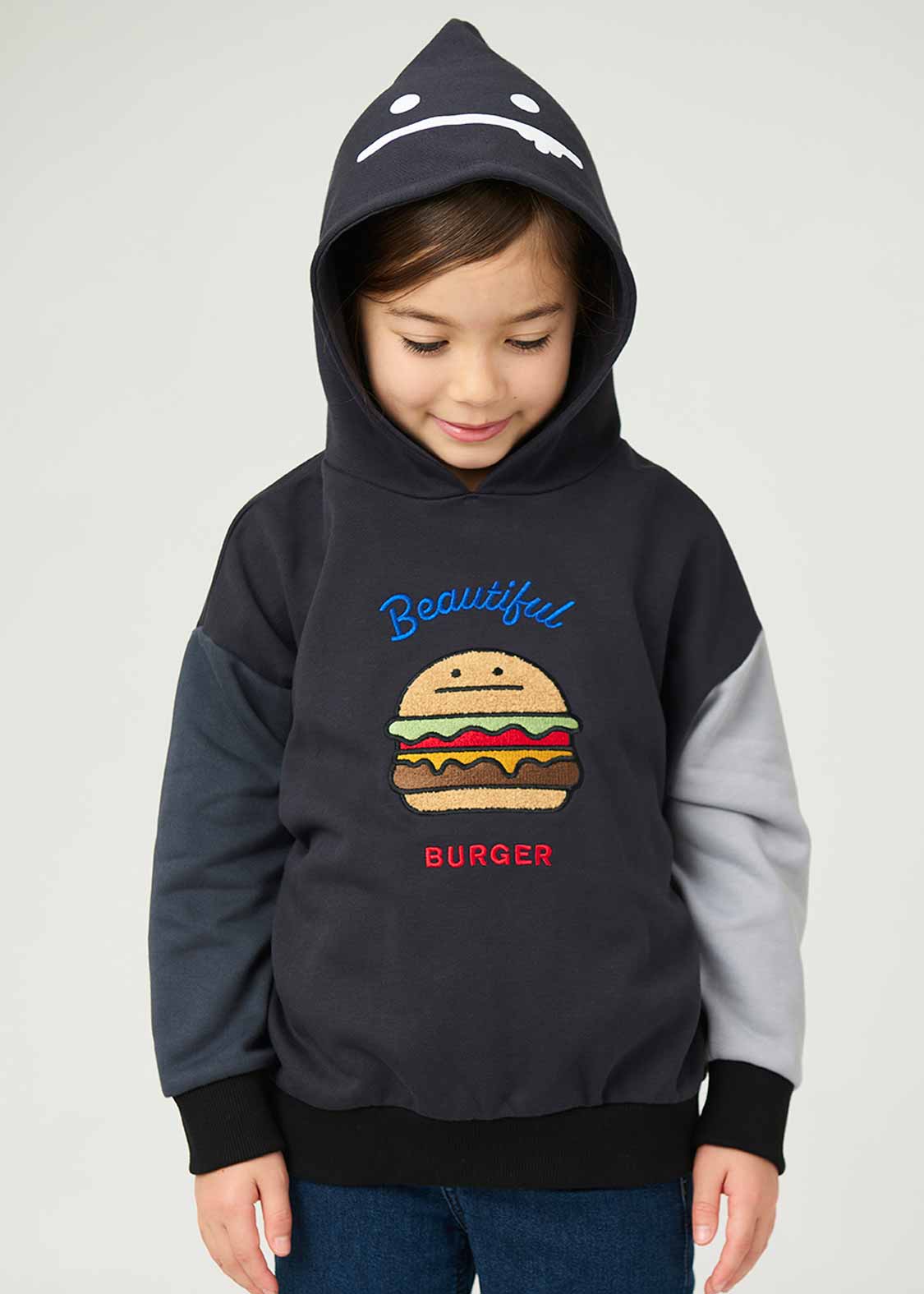 ビューティフルシャドーバーガー｜ビッグシルエットパーカー｜キッズ