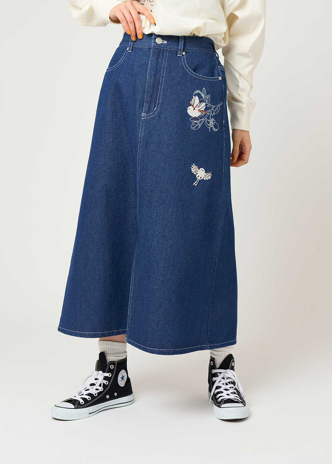 シマエナガ｜デニムスカート｜ウィメンズ｜グラニフ(graniph)公式