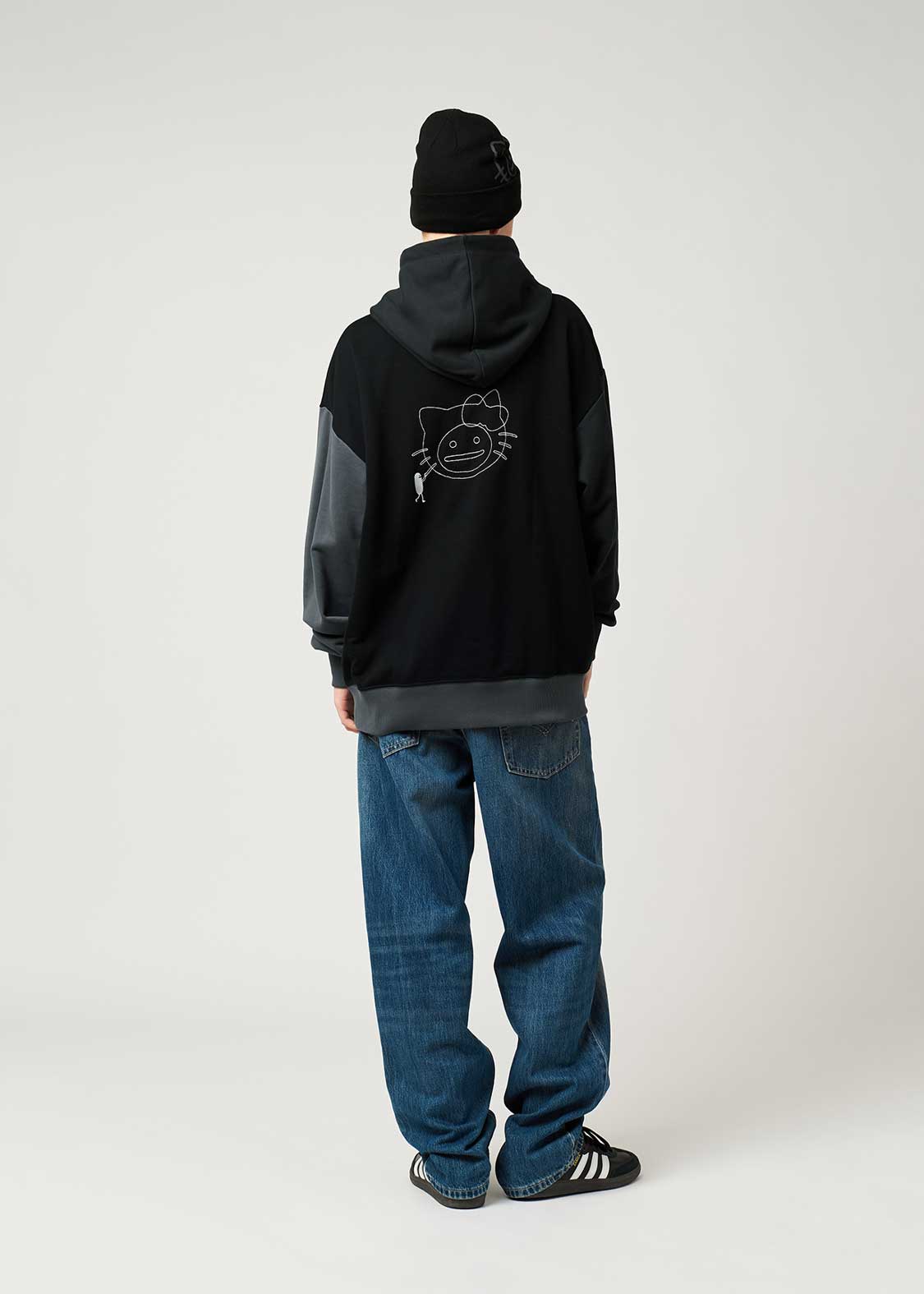 HELLO SHADOW フェイス｜ビッグシルエットパーカー｜ユニセックス