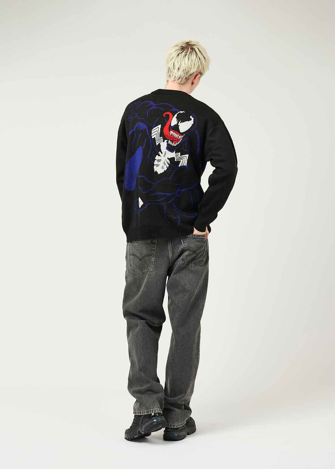 スパイダーマン VS ヴェノム｜ウォッシャブルジャカードニット｜ユニ