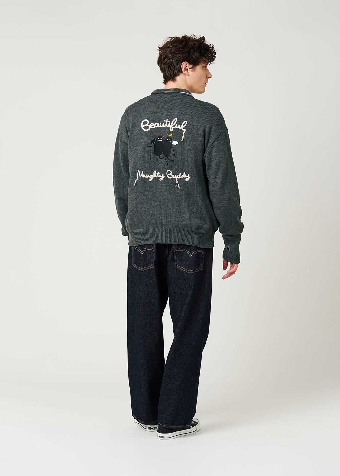 ビューティフルシャドーデビルアンドエンジェル｜襟付きニット