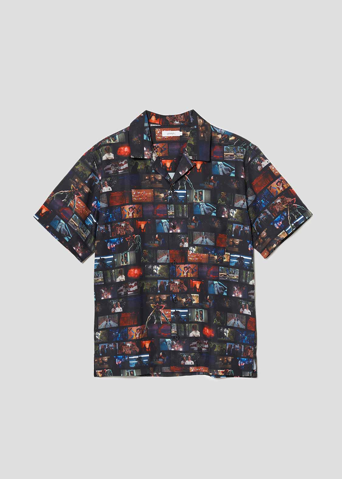 グラニフストレンジャーシングスオープンカラーシャツ