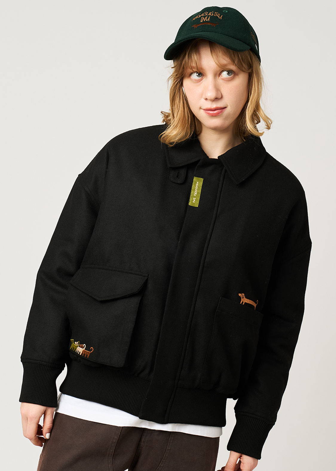 ナガスギルイヌ｜メルトン中綿ジャケット｜ユニセックス｜グラニフ