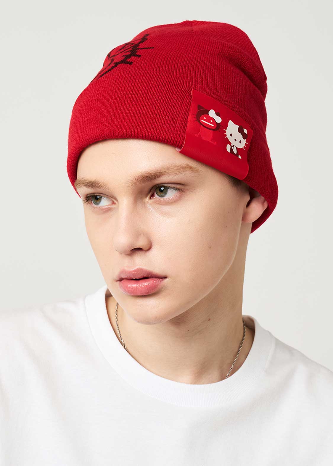 HELLO SHADOW フェイス｜ジャカードニットキャップ｜ユニセックス