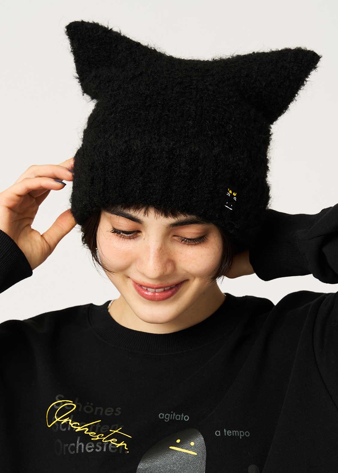 サグクラブ Nubian にて購入。ファー素材 黒 ニット帽 装 サグクラブ