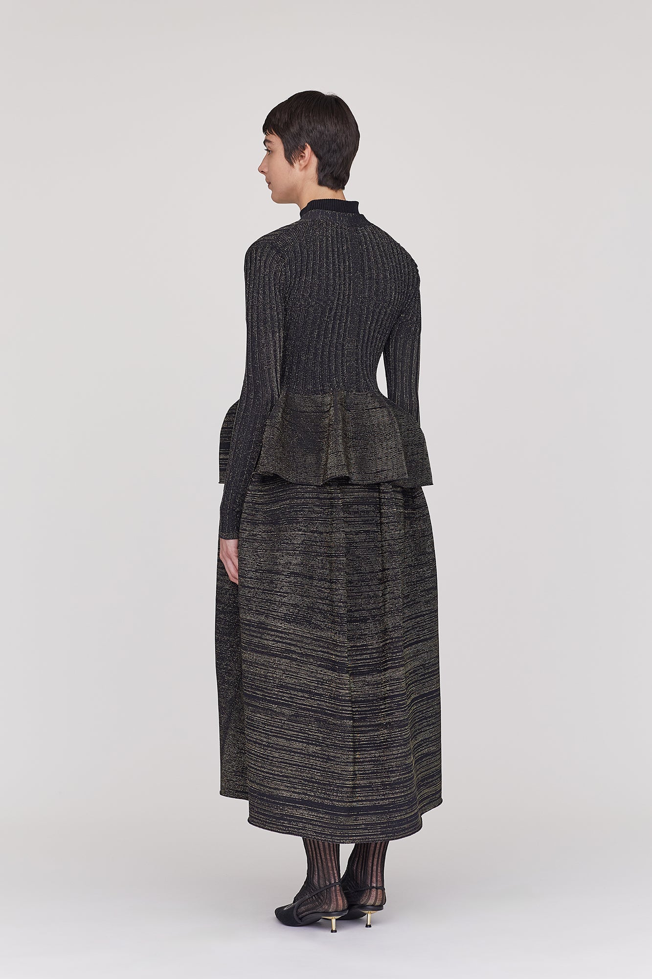 POTTERY GLITTER ROUNDED HEM SKIRT