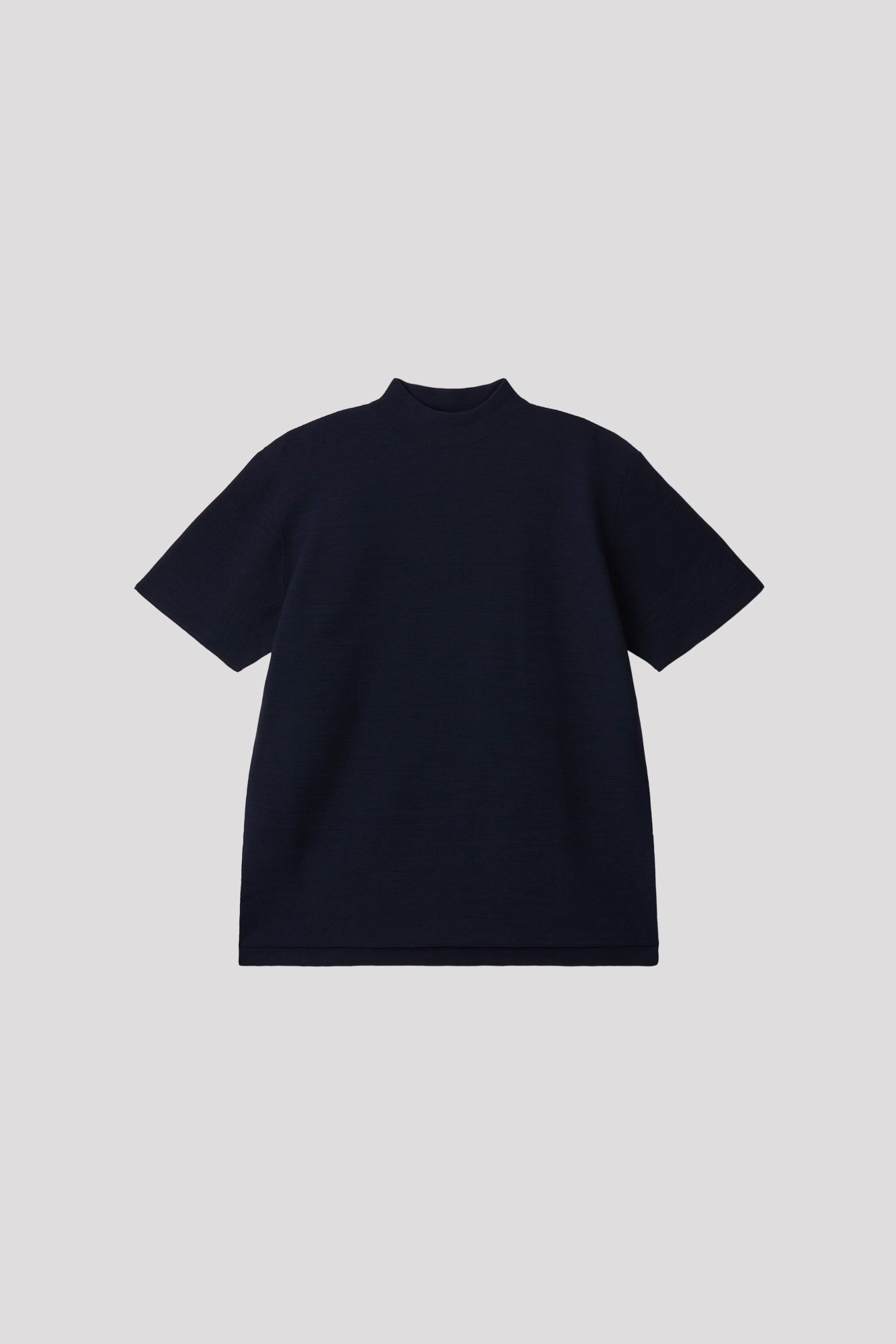 GARTER MOCKNECK SHORT SLEEVE TEE SHIRT