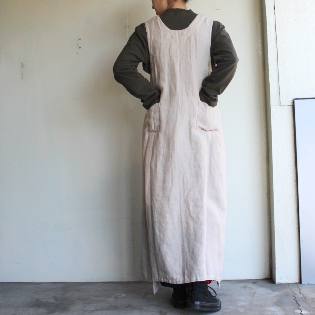 KINOTTO リネンOXエプロンワンピース 251O-01 （ブラック） - C