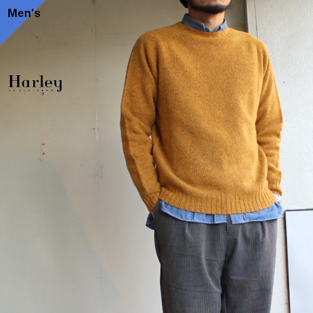 Harley of scotland シェットランドニットクルー Cummin クミン - C