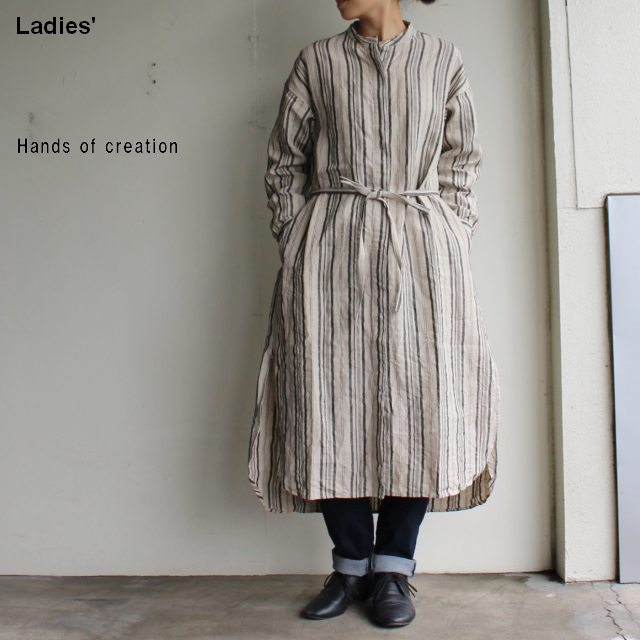 Hands of creation リネンランダムストライプワンピース 1910105