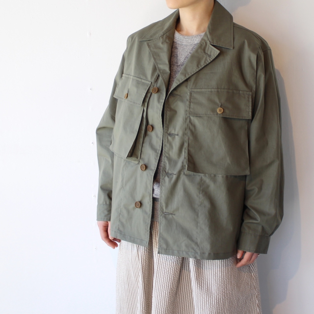 HAVERSACK コットンリネンウェザーシャツジャケット Khaki - C.COUNTLY