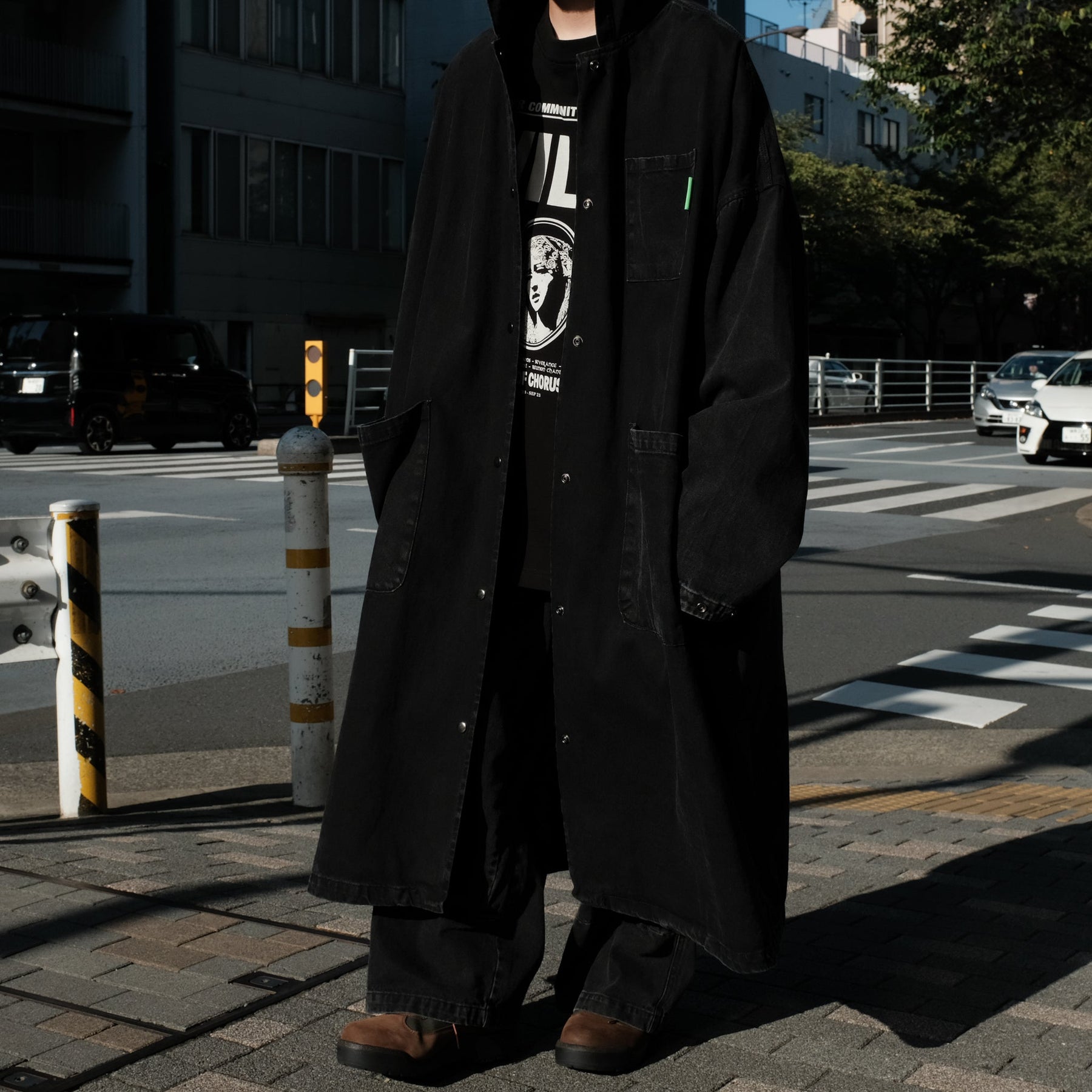 CCTB Exclusive】WILLY CHAVARRIA / BIG DADDY HOODED COAT WASHED BLACK
