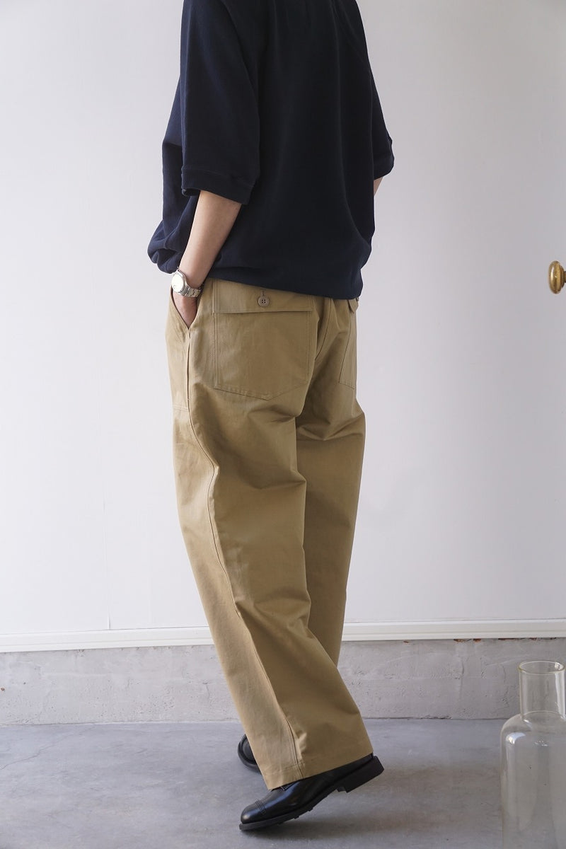 HTS(エイチティーエス) COTTON/LINEN KERSEY BAKER PANTS コットン