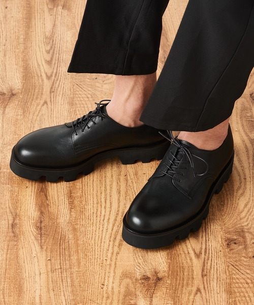 PADRONE】別注 PLAIN TOE with Chunky Sole (WATER PROOF LEATHER