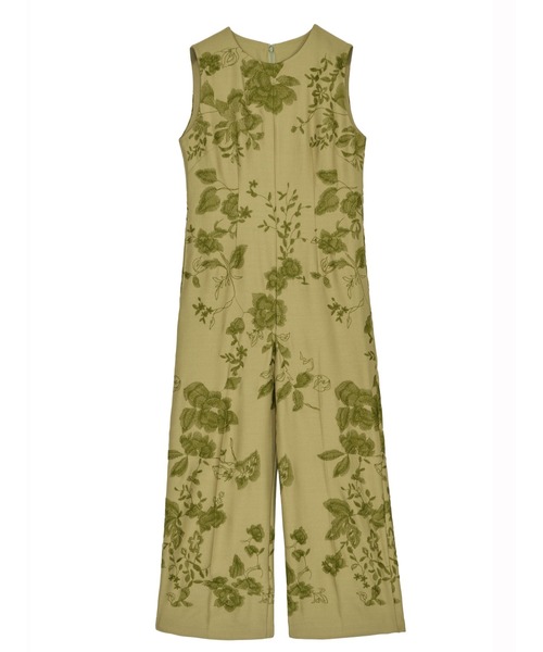 Ameri（アメリ）の「NORA FLOWER EMBROIDERY ROMPERS（つなぎ