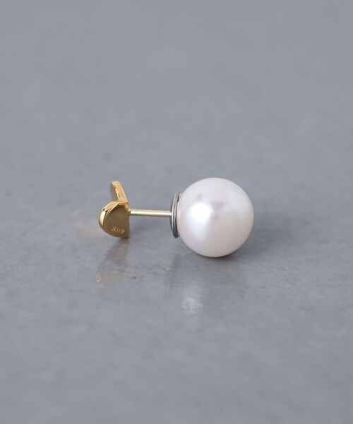 MAYU＞ミニハート フェイクパール 片耳ピアス（ピアス（片耳用