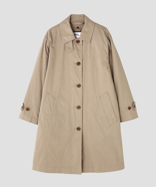 MHL.（エムエイチエル）の「COTTON NYLON CANVAS（ステンカラーコート