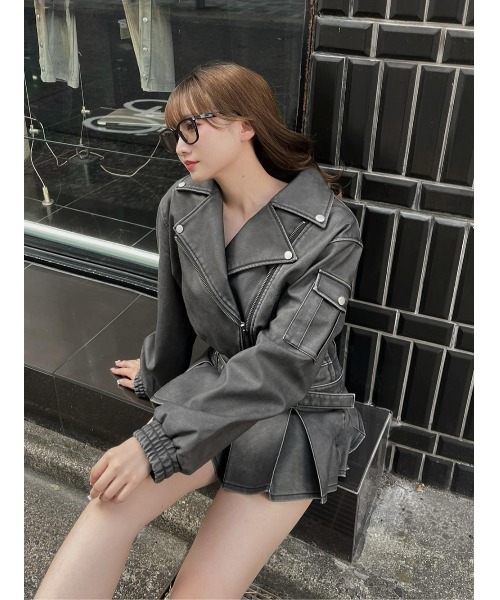 アンティークレザープリーツショートパンツ（その他パンツ）｜Darich