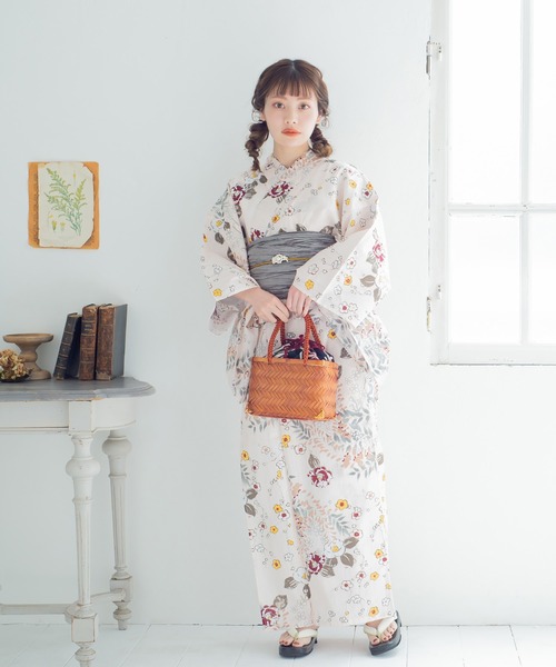 utatane（ウタタネ）の「【maru × utatane】浴衣3点セット レトロ椿と