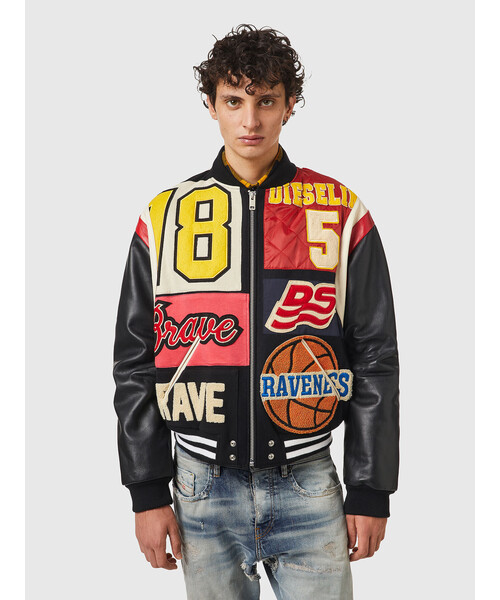 DIESEL（ディーゼル）の「メンズ レザージャケット リラックスフィット