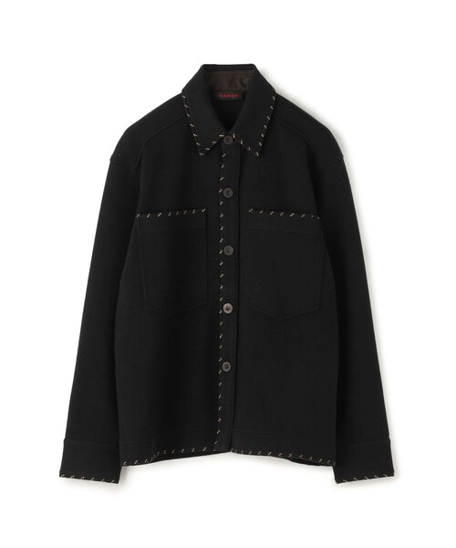 caban（キャバン）の「CABaN コットンカシミヤ ステッチワークシャツ